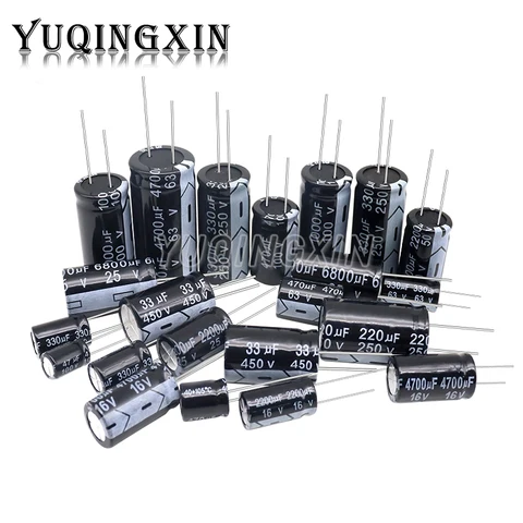 Комплект алюминиевых электролитических конденсаторов YUQINGXIN DIP 120 шт.