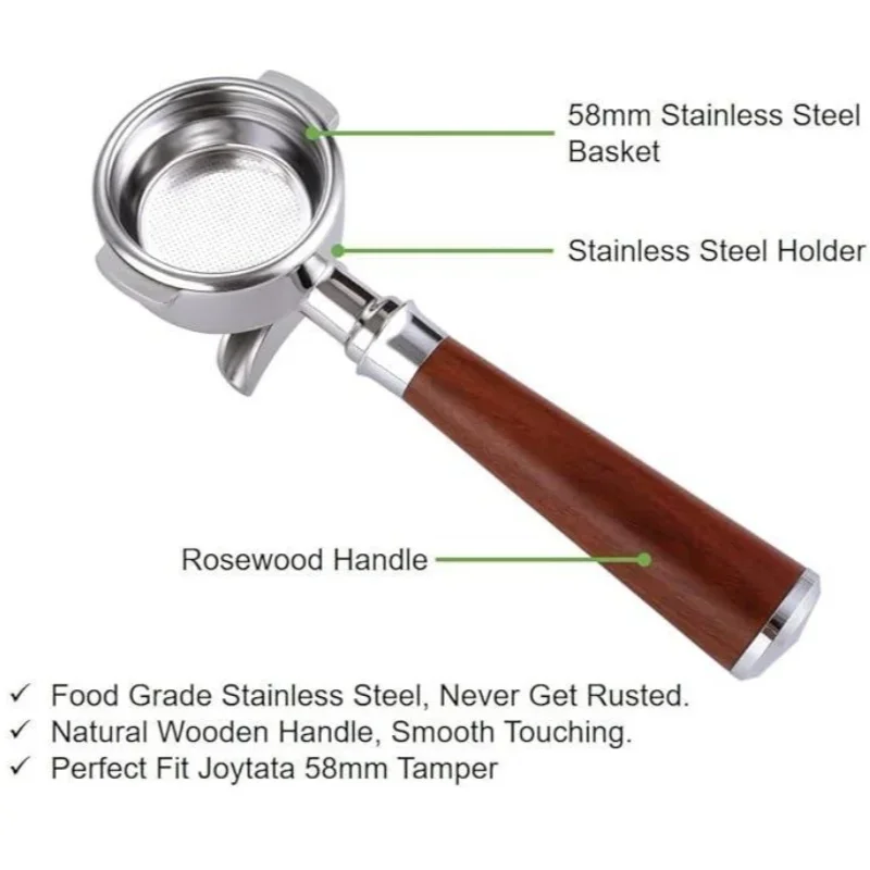 Портативная корзина для фильтра кофе с одним/двойным носиком 58 мм замена головки