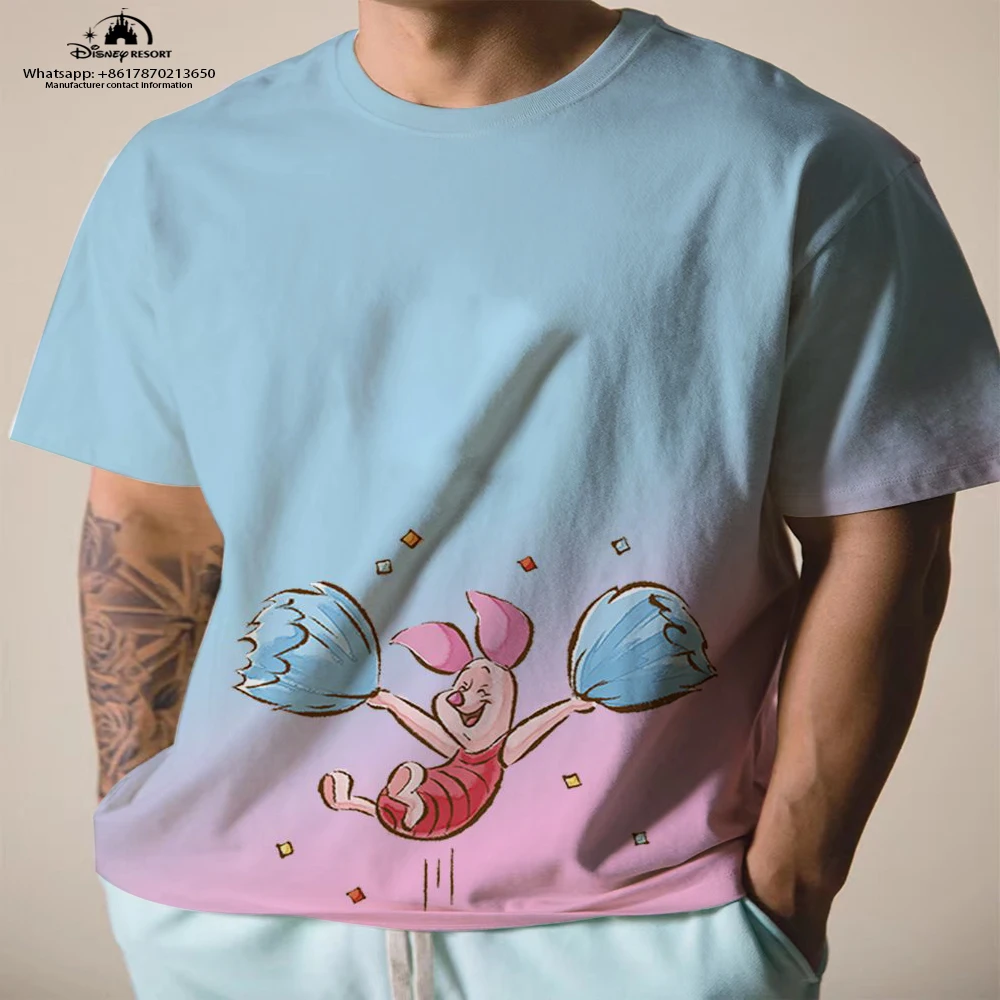 

Summer Hot Sale Winnie the Pooh Cartoon Trend Brand Boys Harajuku Casual Versatile Fashion Men's Round Neck Short Sleeve T-Shirt