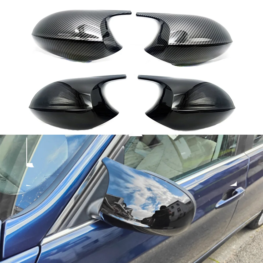 

Carbon Fiber Mirror Covers Cap For BMW E90 E91 E92 E93 E81 E87 E82 E88 3 1 Series M Gloss black Look Replacement Mirror Cover