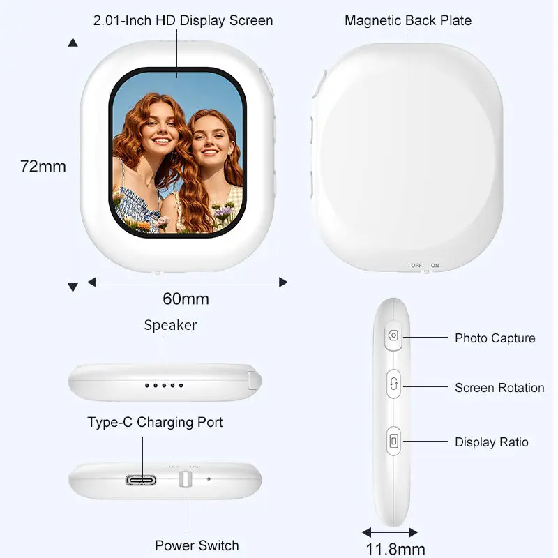 Aulid Магнитный беспроводной экран монитора для селфи для Iphone IOS 9,0 Android 2,0, экран монитора заднего камеры сотового телефона (art.: 3920d3ef1d732) - 3920d3ef1d732
