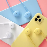 candy colors 3 5mm in ear wired mic headset bass stereo earbuds sports earphone for samsung galaxy huawei smartphone