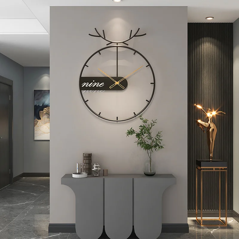 

Clock Living Room Light Luxury Modern Simple Wall Watch Nordic Fashion Home Decoration Popular Large Creative Wall Clock