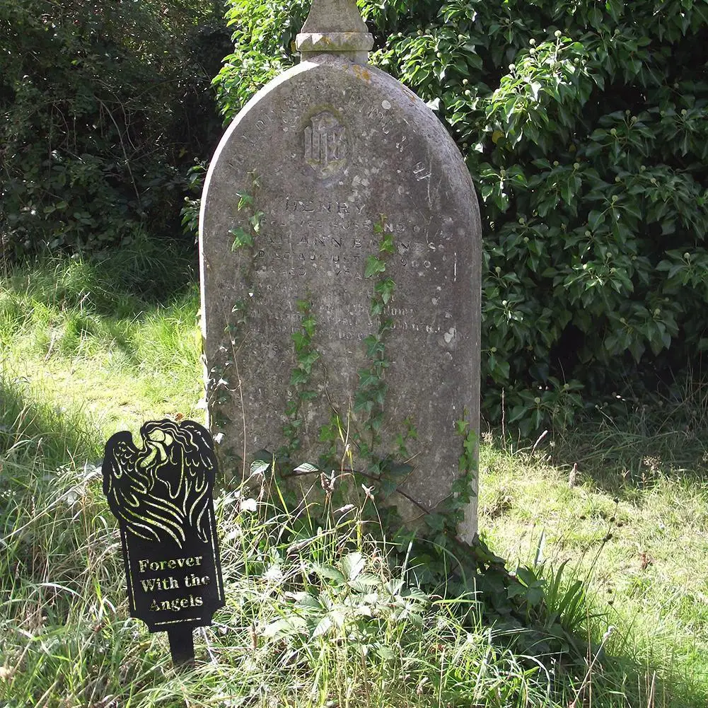 

Metal Angel Plaque For Cemetery Decoration, Angel Memorial Stake, Remembering A Loved One, Condolence Gift, Waterproof D0L2