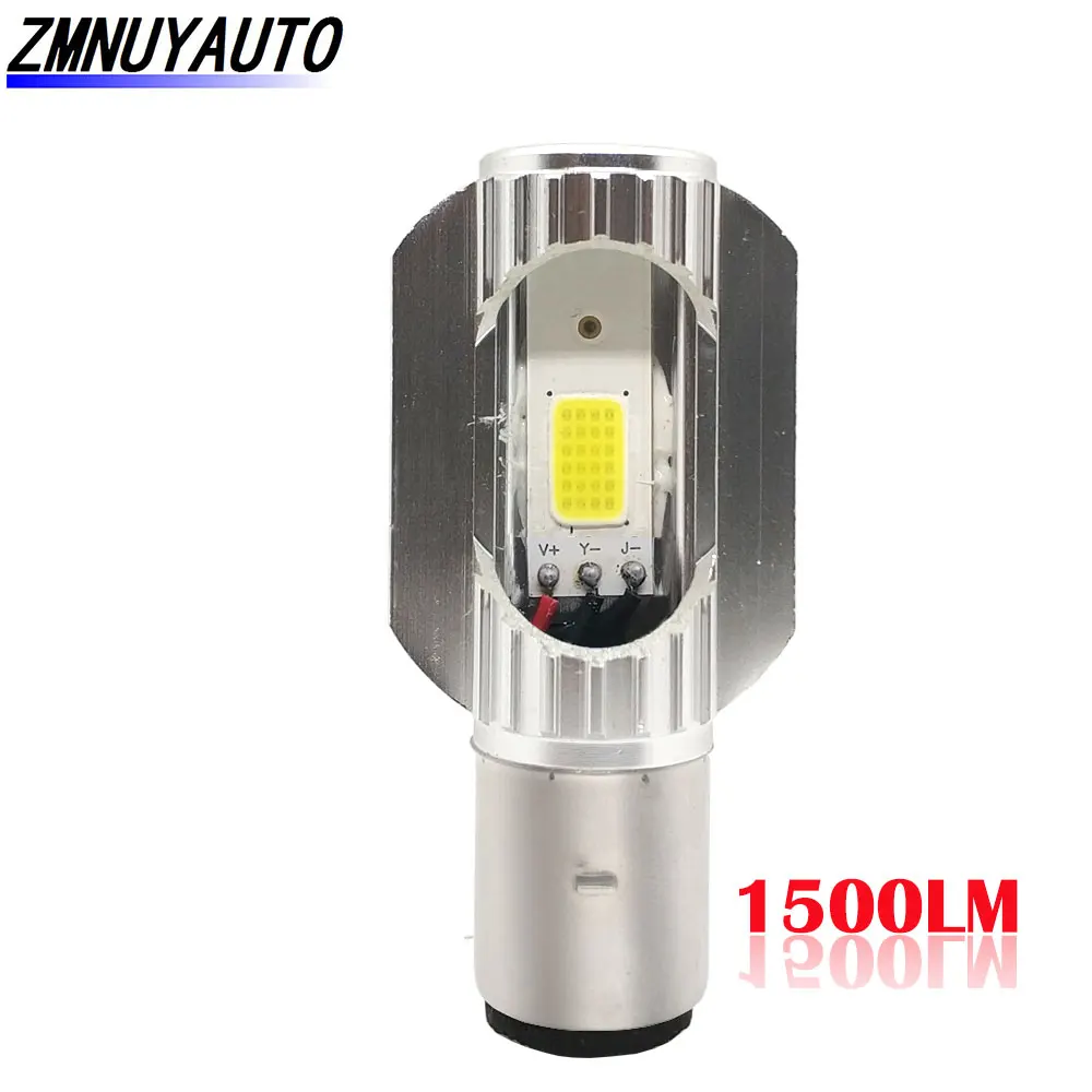 

Фара для мотоцикла, СВЕТОДИОДНАЯ головная лампа H4, 12 Вт, COB светильник для квадроцикла H6, BA20D, скутера, мотоцикла, противотуманная фара, 6500K