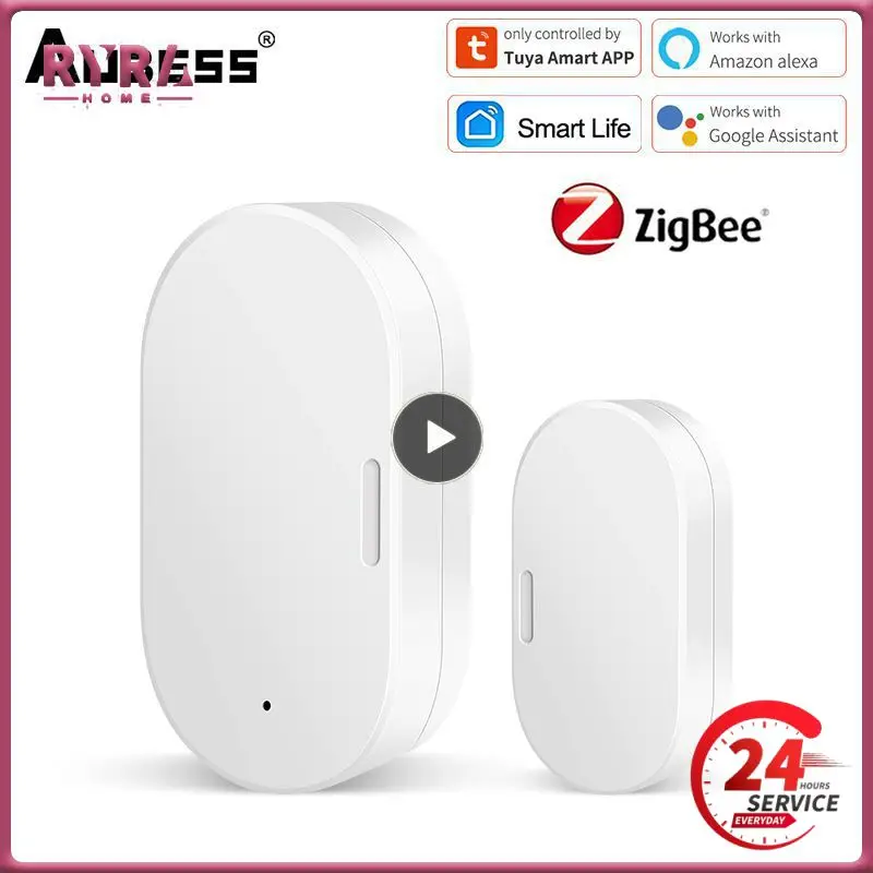 

Smart Security Alarms Wireless Smart Home Door Window Magnetic Sensor Remote Monitoring Tuya Smart Door Detectors Zigbee Alexa