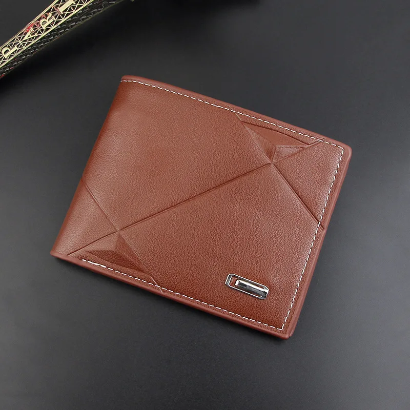 Short Men Wallets Slim Classic Coin Pocket Photo Holder Small Male Wallet Business Quality Card Holder Frosted Leather Men Purse