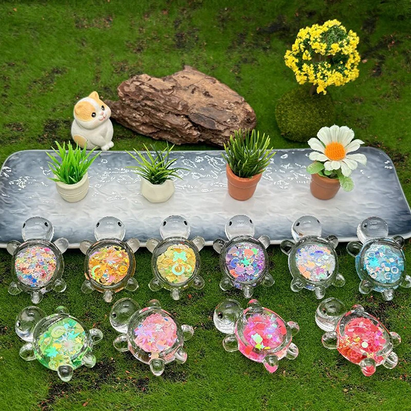 1 шт. милый прозрачный светящийся блестящий большой черепаха сделай сам модные