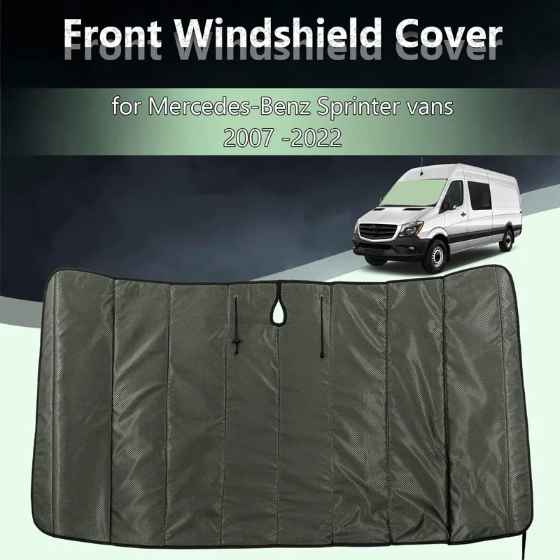 

Insulated Blackout Auto Front Windshield Cover for Mercedes-Benz Sprinter Camper Conversion Vans 2007-2022 Car Window Cover