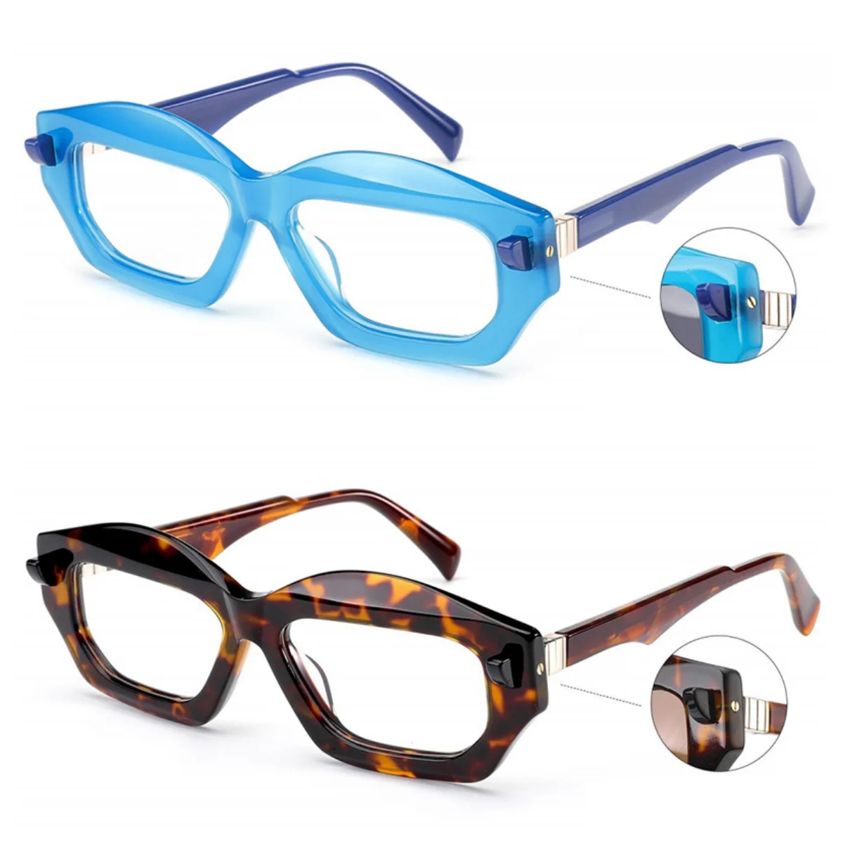 Оправа для очков в ретро стиле мужчин и женщин квадратные ацетатные оптические