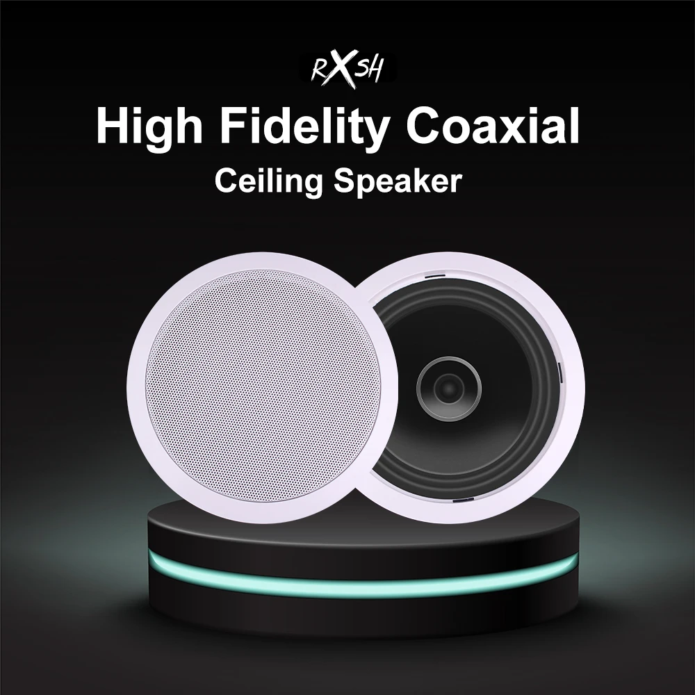 

2 Channels Bluetooth Coaxial Ceiling Speaker Stereo Sound Woofer Tweeter Home Audio Phone Control Living Room Kitchen Bathroom