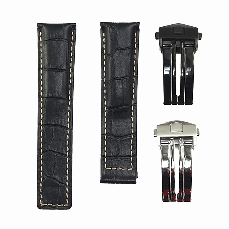 

Koeienhuid Leathergenuine Band 20Mm 22Mm 24Mm Horlogeband Voor Tag Heuer Carrera Monaco Aquaracer Horloge Armband armband Riem