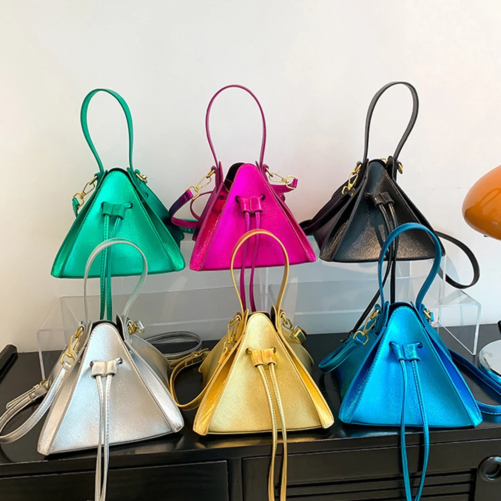 Fashion Triangle Women Handbags Designer Shoulder Bag Candy Color Crossbody Bags for Women 2023 Female Cute Clutch Purses Tote