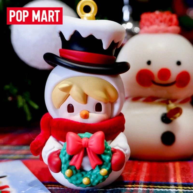 Фото PopMart Sweet Bean Your Эксклюзивная праздничная слепая коробка, милая аниме-фигурка, кулон, орнамент, сборная модель игрушки, сюрприз, Рождественский подарок №3