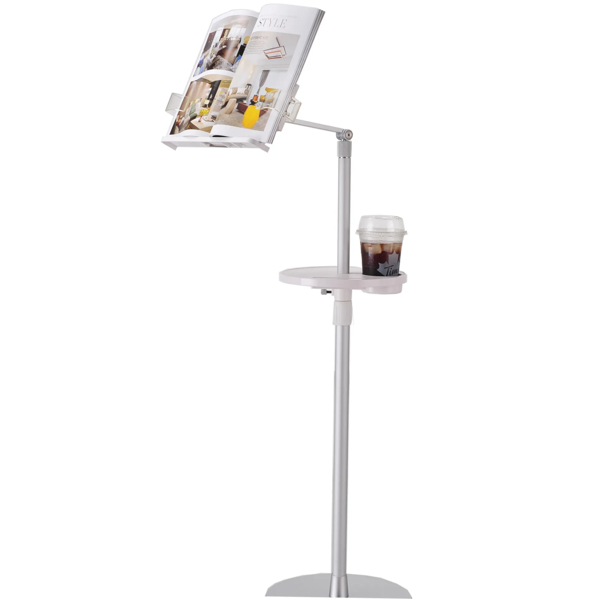 

UP-9ZB aluminum Reading book Rack floor stand Office Notebook Tray Book Tablet Tray height adjust
