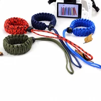 1pcs adjustable weaving camera strap emergency paracord bracelet camping equipment keychain 150kg tensile survival rope tool