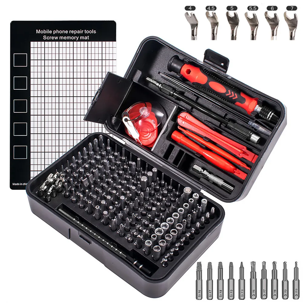 170/25pcs Precision Screwdriver Set Magnetic S2 Bits for Phone Repair Tool Complete Kit Professional Electrician Tool Hand Tools