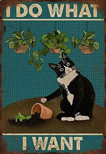 

Новый жестяной знак в виде чёрной кошки граманской-я делаю то, что хочу-металлический знак настенное искусство винтажный Забавный Сад домашний декор для сада влюбленных