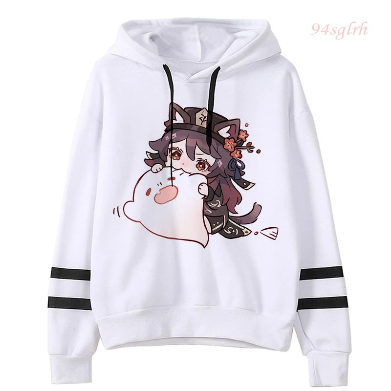 Женский пуловер с капюшоном и принтом |