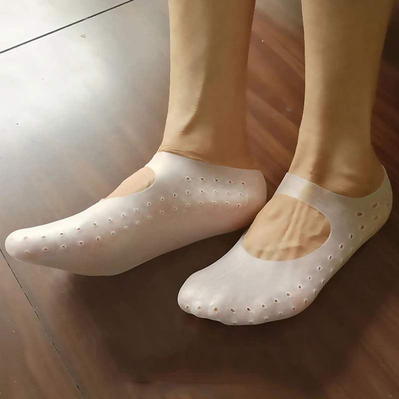 

1 пара силиконовых увлажняющих носков, антирастрескивающие ботинки, дышащие, поддержка свода стопы, спа, защита стоп, гелевый вкладыш внутренняя стелька