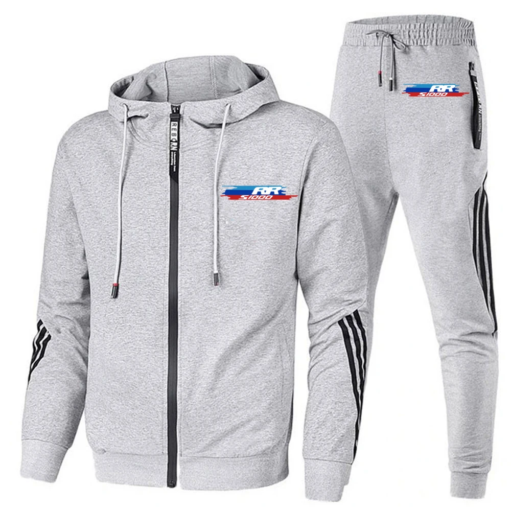 FOR BMW R1200GS R1200ADV R1250GS RRS1000 2023 new men's casual sportswear sportswear hooded printe top trousers