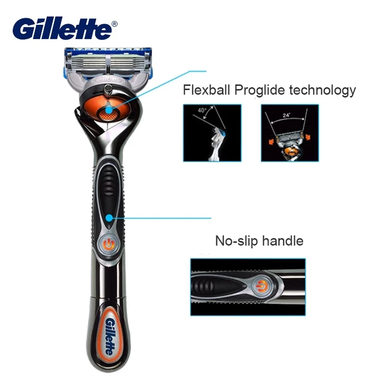 Gillette-maquinilla de afeitar Fusion 5 Original para hombre, afeitadora Manual, Flexball, Barba, limpieza de precisión, seguridad, afeitado recto