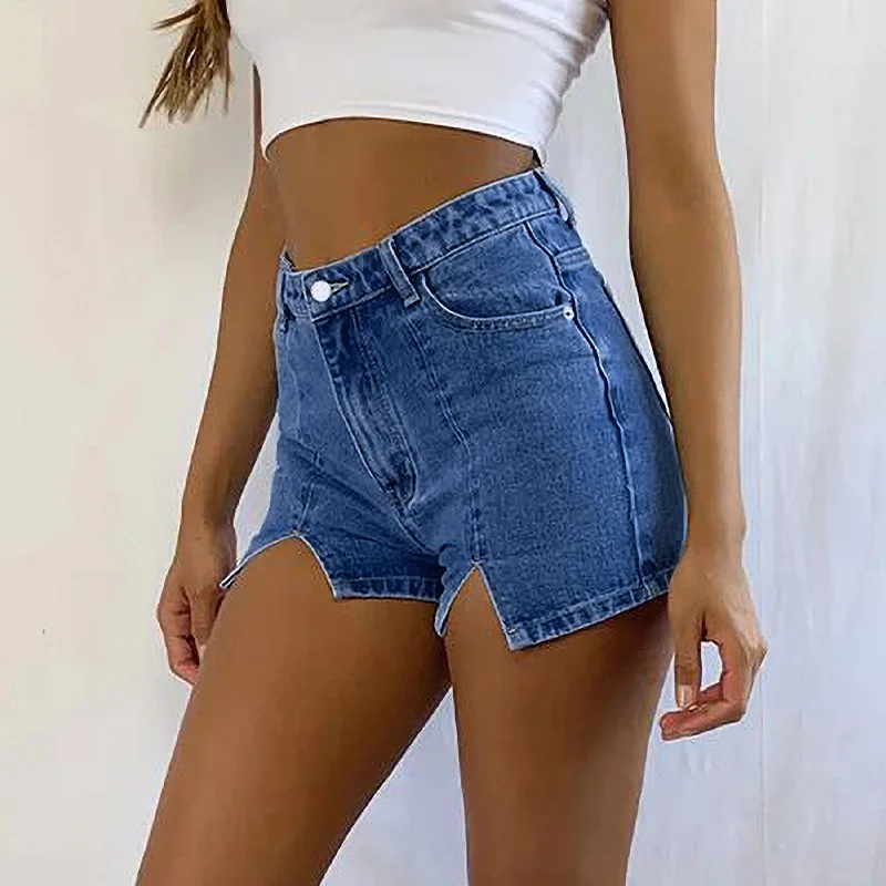 Dark Blue Jean Shorts 2022 Summer Women 