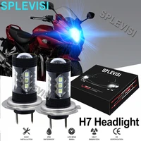 2x motorcycle led headlight 80w ice blue for suzuki bandit gsf1250s gsf1250sa 2007 2009