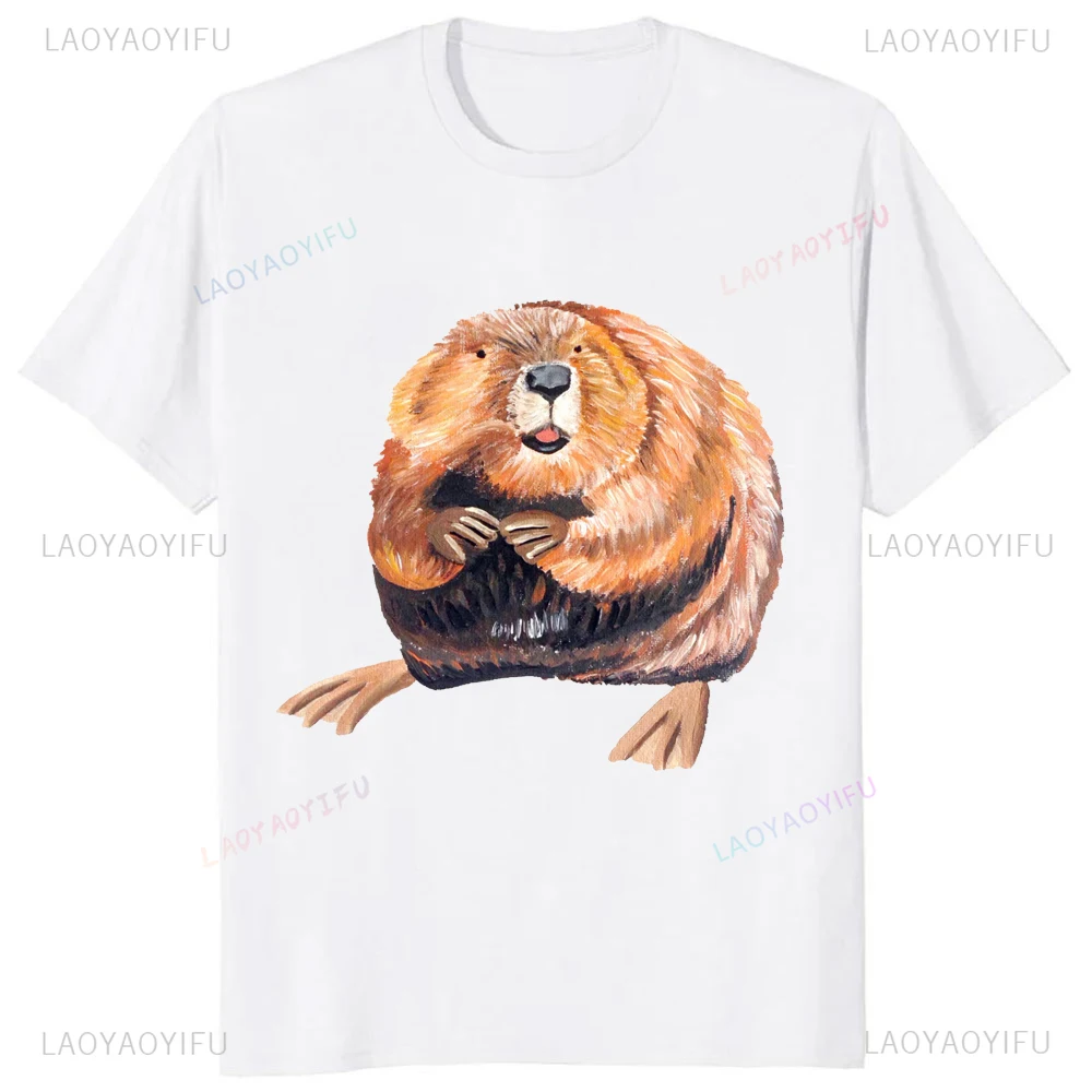 Фото Футболка A Clean Beaver Always Gets More Wood, забавная шутка для взрослых, повседневная модная свободная футболка, уличная одежда, хип-хоп, мужская футболка Y2k №2