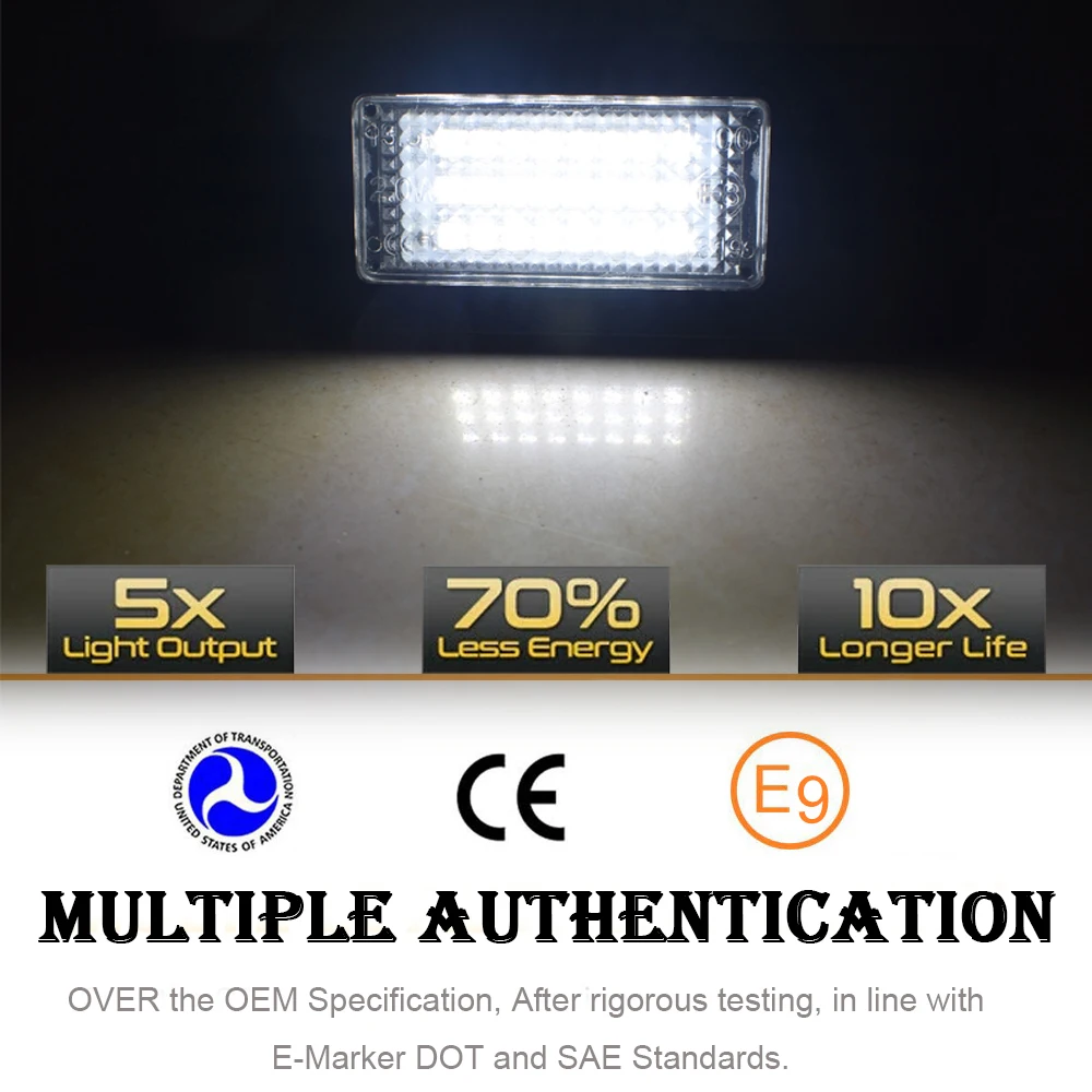 Лампа Canbus для подсветки номерного знака BMW E81 E87 F20 F21 E63 E64 F06 F12 F13 Z4 E85 E86 E89 i3 X2 F39 X4 G02