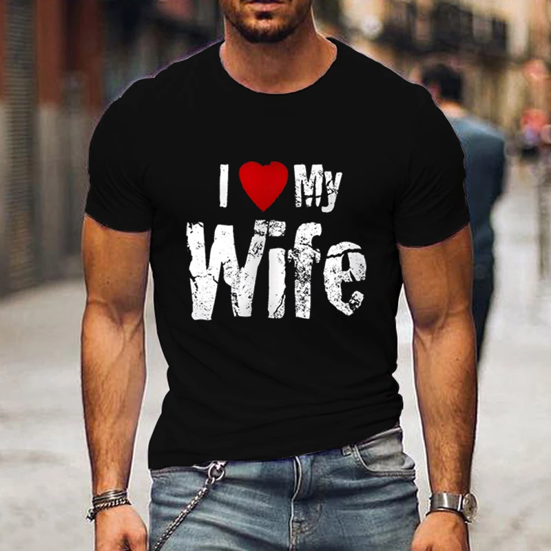 Футболка I Love My Wife Husband одинаковая футболка для мужчин и женщин винтажная модная