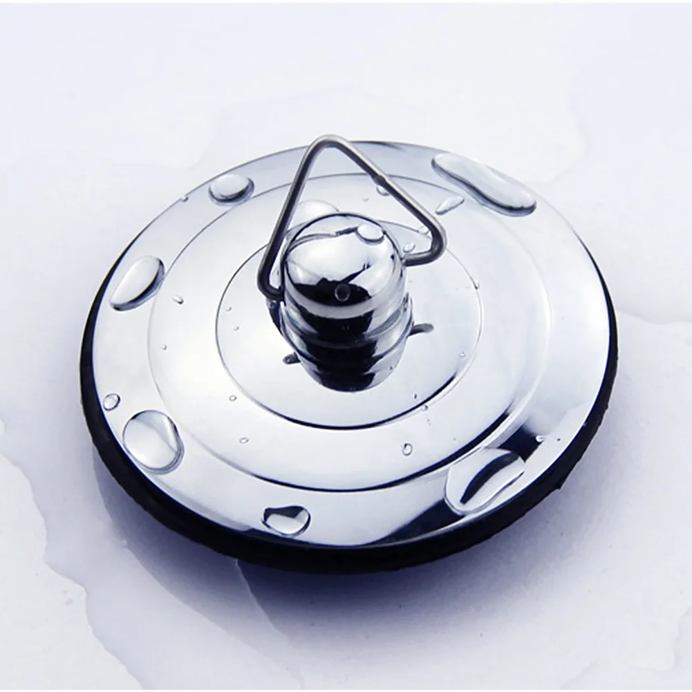 

Basin Plug Sink Durable Silver Bathroom Brass With Chain Bathtub Stopper Drain Kitchen Universal Accessory Tool
