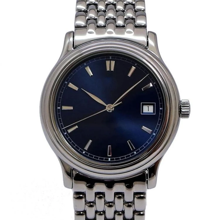 

Классические часы, искусственные механические часы с синим циферблатом