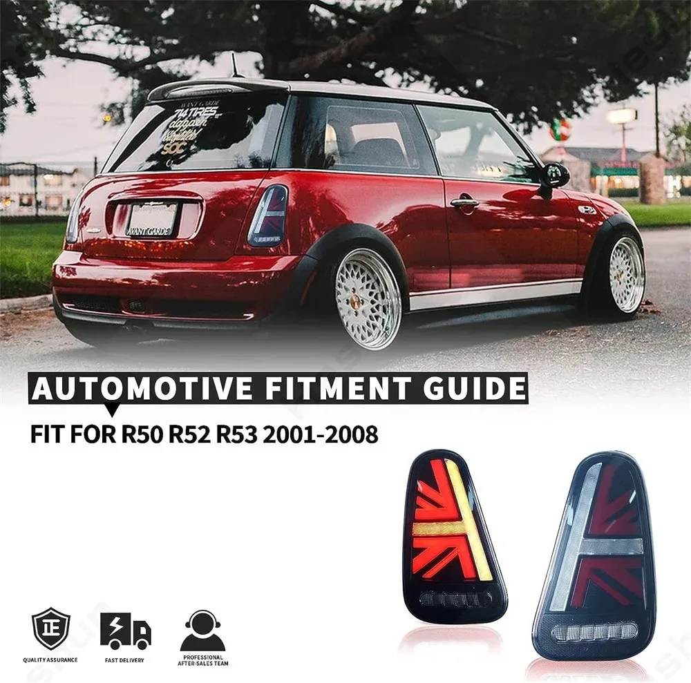 Фото Пара светодиодных задних фонарей для BMW Mini Cooper Convertible R50 R53 R52 2001-2008 годов выпуска. Светодиодные задние фонари, задние фонари заднего хода, задние габаритные огни. №4