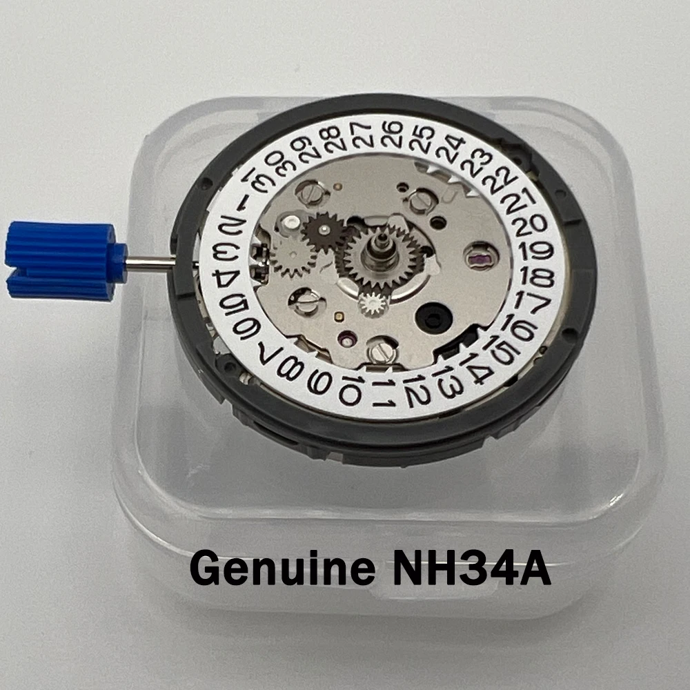 Высокоточное движение Seiko NH34 NH34A 4 стрелки черный и белый календарь 3 короны