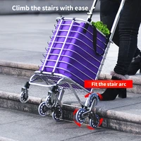 household shopping cart shopping cart climbing stairs folding portable cart pull rod cart