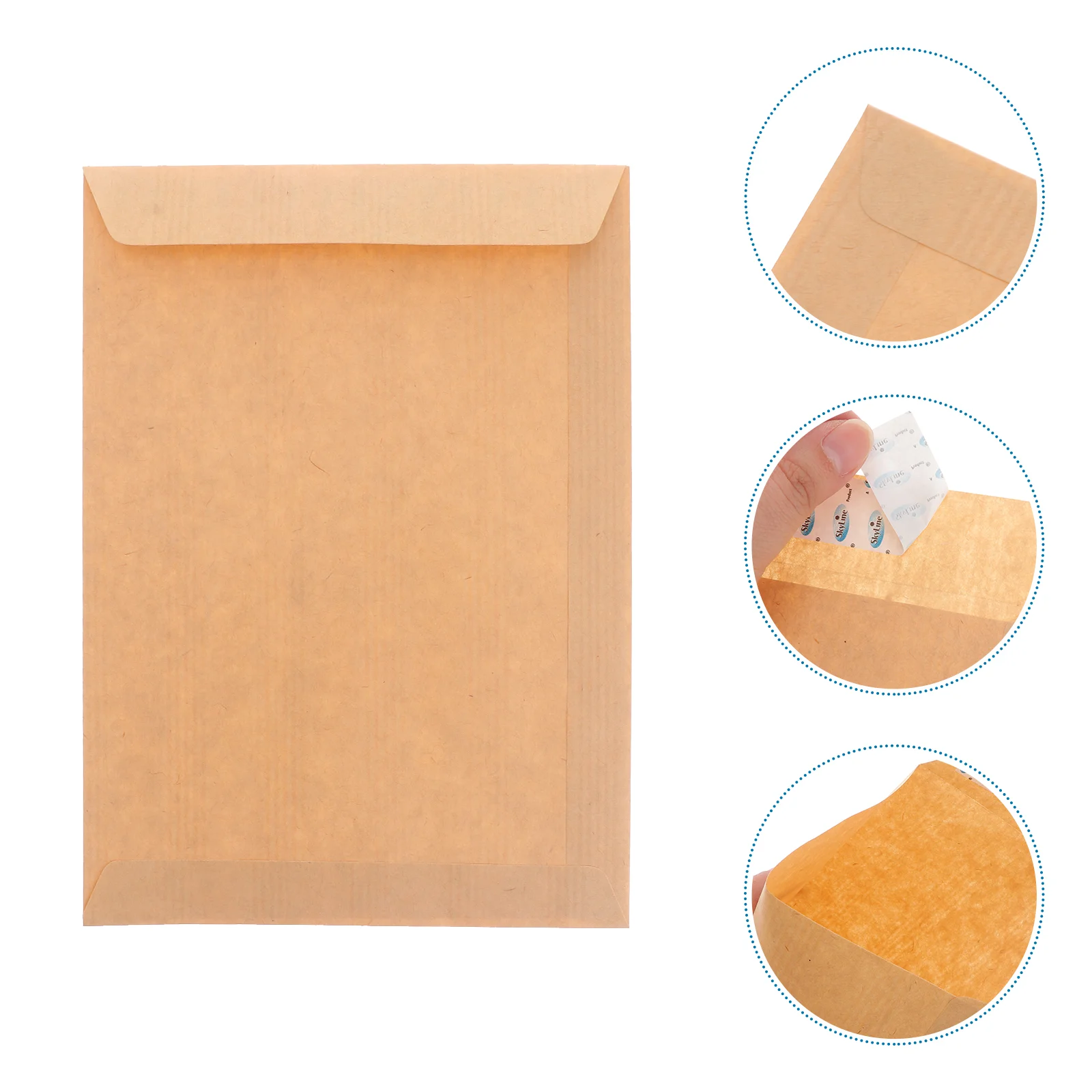 

50pcs 229x162mm Kraft Paper Envelope Blank Classic Plain Color Envelopes for Office School Business Letter Storage Cardboard