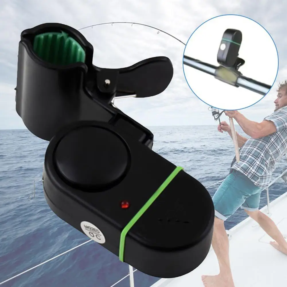 

Электронная рыболовная сигнализация с зажимом, устройство оповещения, снаряжение для зимней подледной рыбалки, аксессуары для рыб с крючками, 2 шт., с батареей