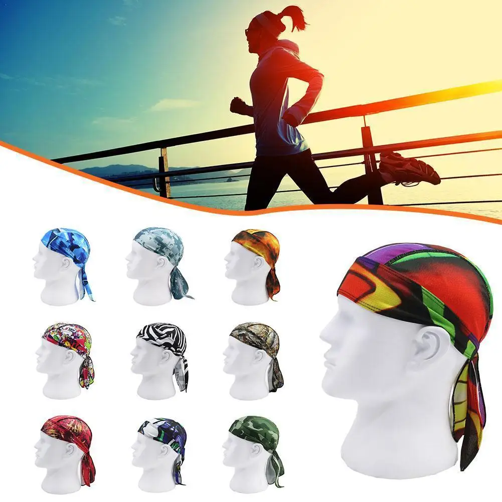

Quick Dry Pure Cycling Cap Head Scarf Summer Men Running Riding Bandana Headscarf Ciclismo Pirate Hat Hood Headband