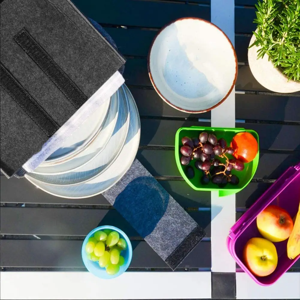 

Picnic Dish Storage Bag Reusable Plate Storage Holder Classification Thickened Material Plate Storage Holder Camping Supplies