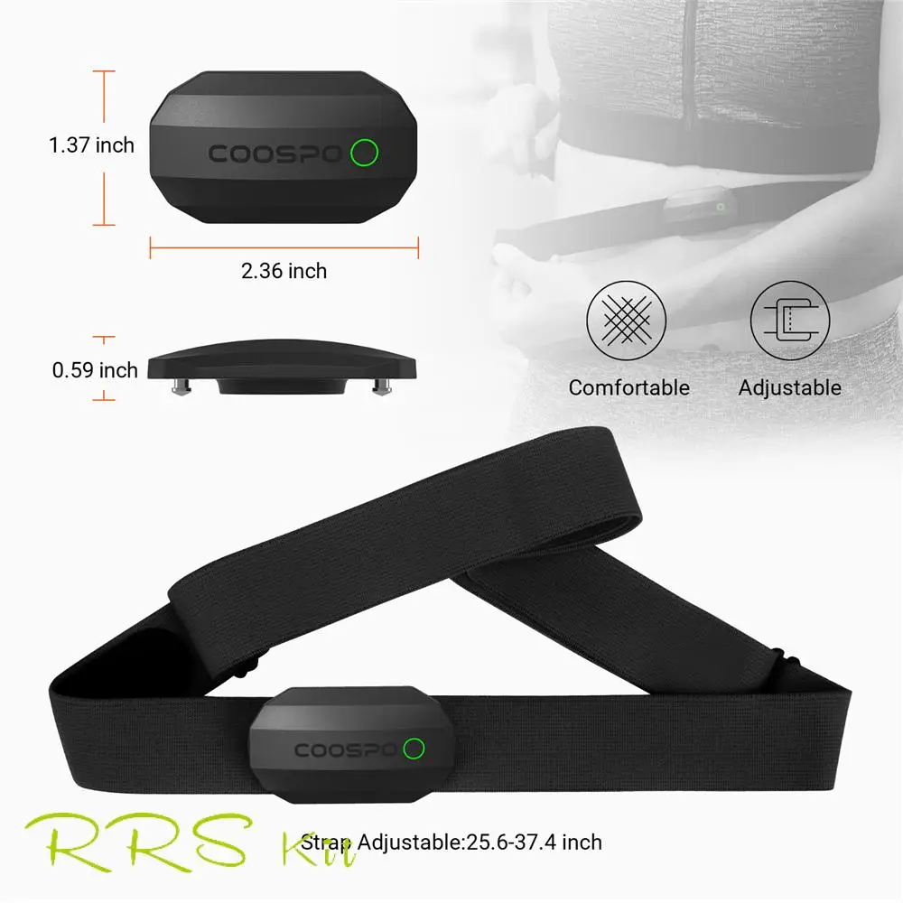 

Датчик сердечного ритма CooSpo H808S, двухрежимный ANT Bluetooth с нагрудным ремешком, монитор для занятий спортом, велокомпьютер