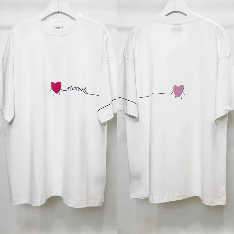 

VETEMENTS Love Print T Shirt Men's Women's Summer All Loose High Street Short Sleeve T-shirt Couple T-shirts