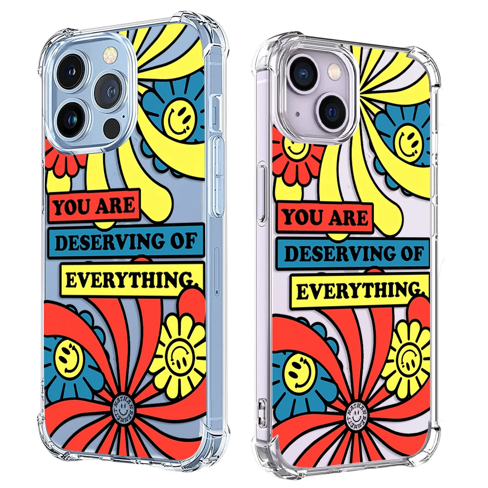 Цветной чехол с подсолнухом для телефона iPhone 15 14 13 12 11 Pro X XS XR Max 7 8 Plus SE 2 3Mini, противоударный мягкий прозрачный чехол из ТПУ