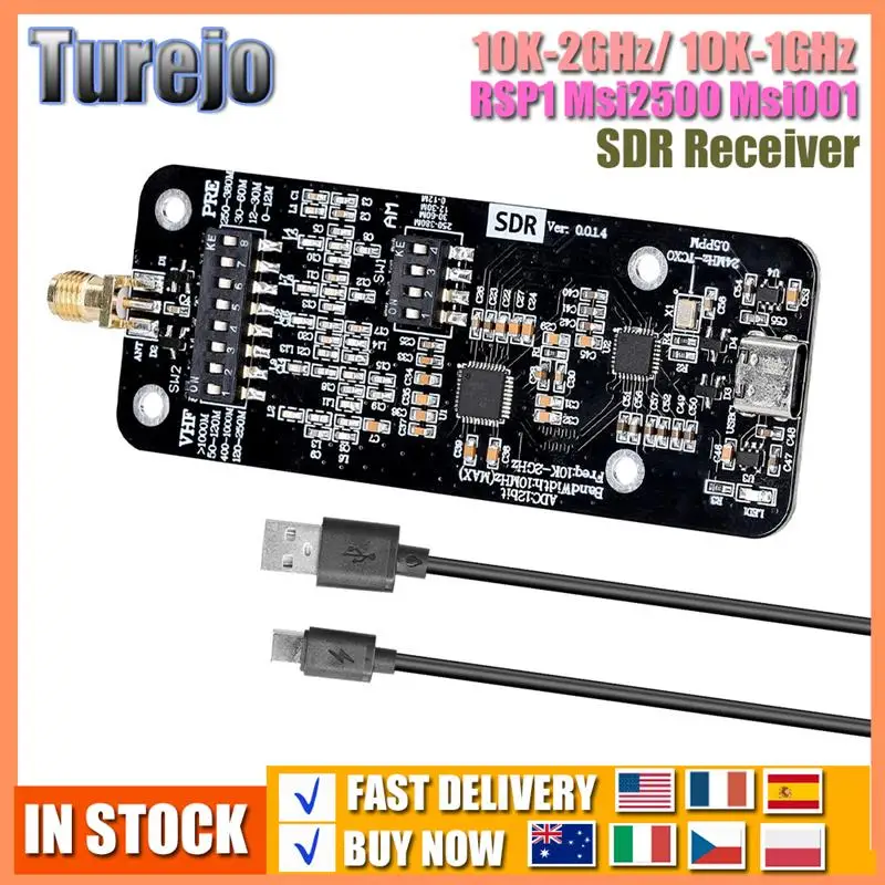 

RSP1 Msi2500 Msi001 SDR Reciver 10kHz-2GHz Amateur Radio Receiving Signal Generator Moudle Circuit DIY Electronic Accessories