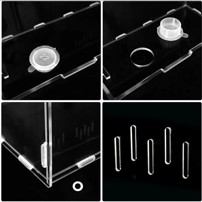 Прозрачная коробка для кормления рептилий домик пауков скорпионов змей