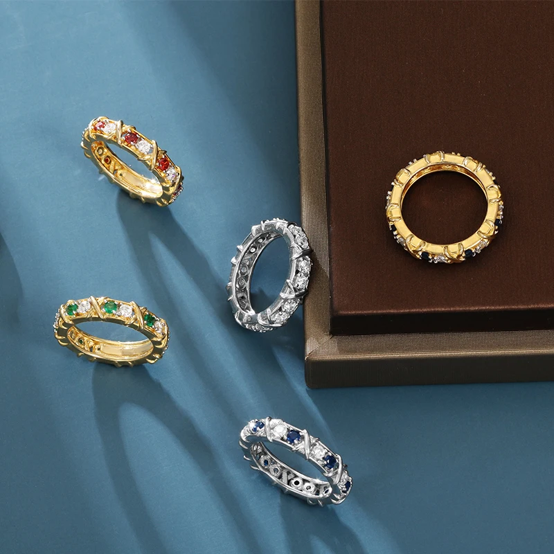 

Couple rings classic s925 silver ring with zircon men and women the same style tif wedding design jewelry gift