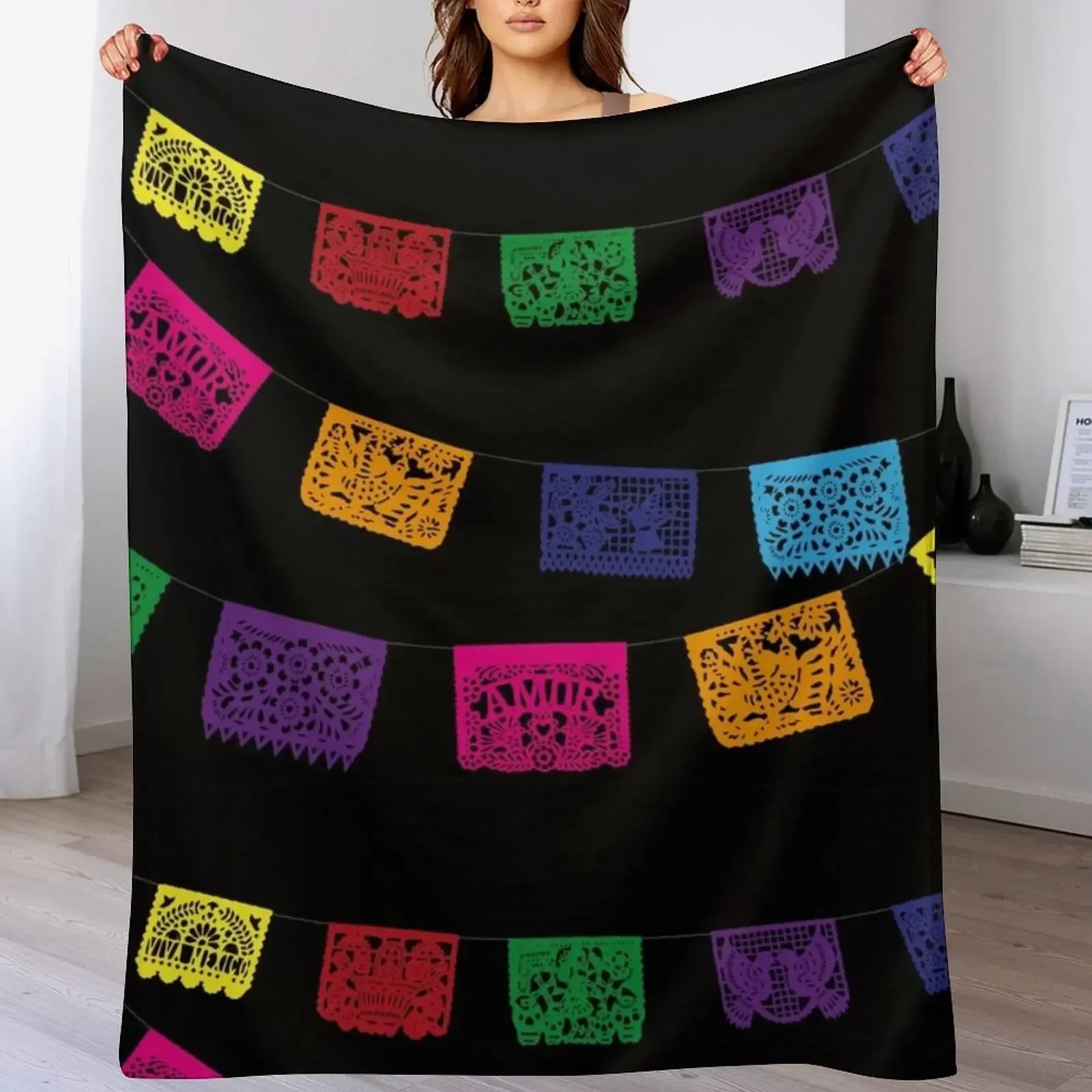 Papel picado мексиканский баннер фиеста украшения для вечеринок ручной работы узкие