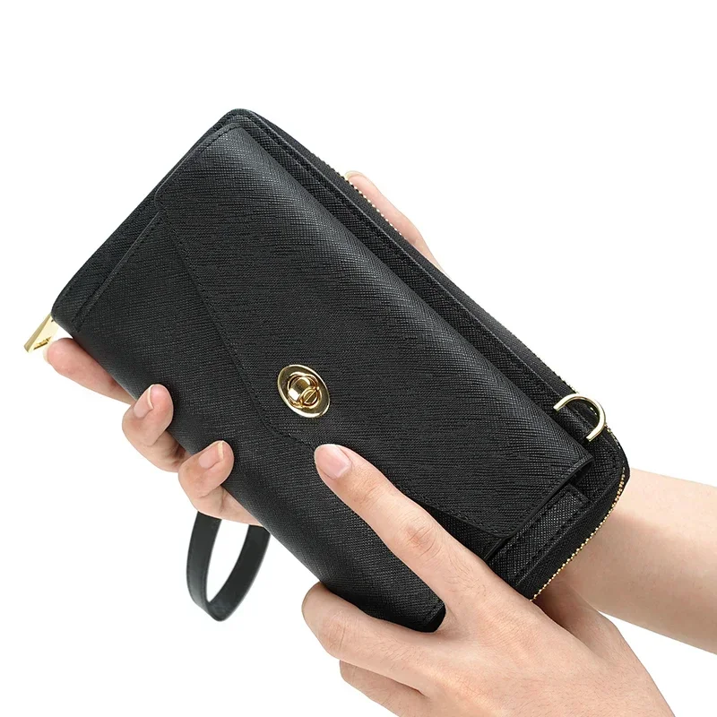 Модная дизайнерская сумка через плечо из натуральной кожи для девушек кошелек RFID