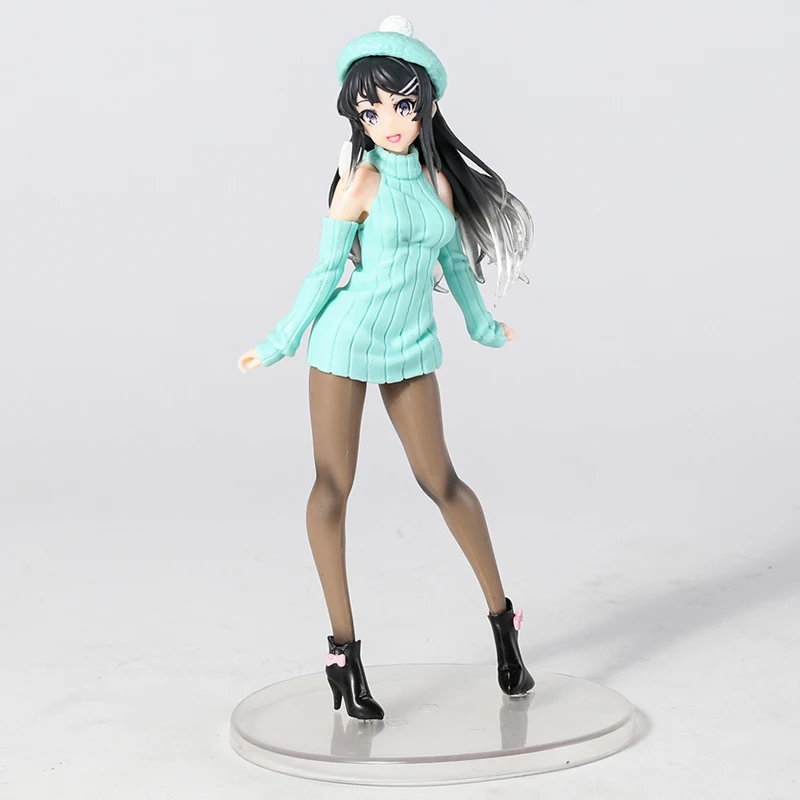 

Seishun Buta Yarou Aobuta Mai Sakurajima Knit Dress Ver PVC Model Doll Toy Colletible Figurals