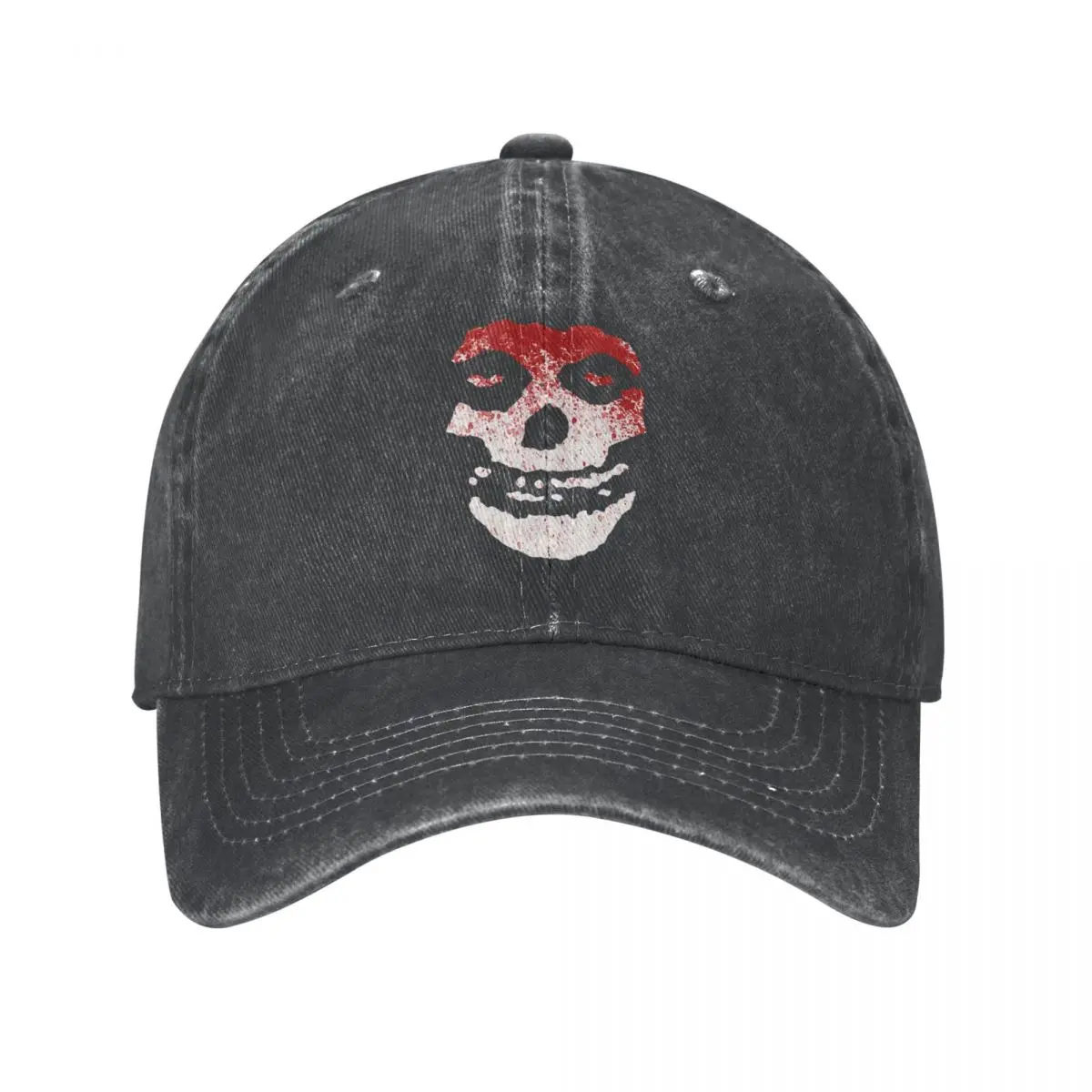 

The Crimson Ghost Skull Blood Misfits Baseball Cap Retro Distressed Washed Sun Cap Men Women Outdoor Workouts Gift Hats Cap